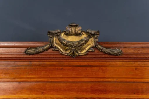 Pamono Art Nouveau Double Bed in Mahogany Hot