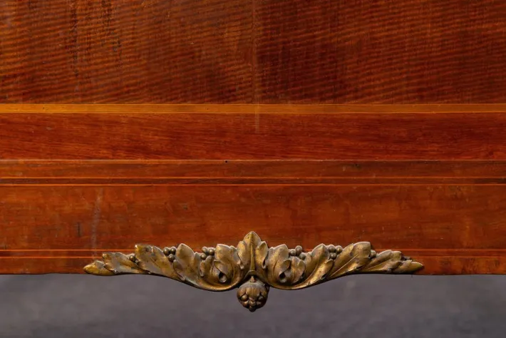Pamono Art Nouveau Double Bed in Mahogany Hot