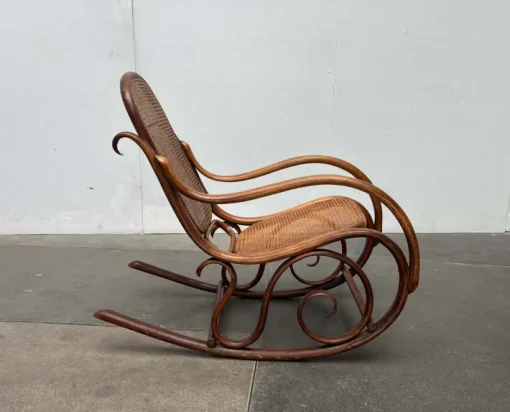 Pamono Art Nouveau Jugendstil Bentwood Rocking Chair by Fischel, Austria, 1910s Outlet