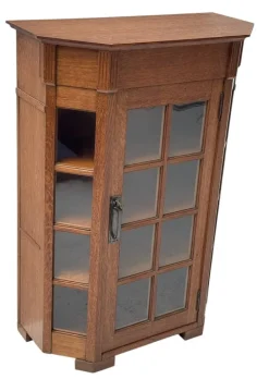Pamono Art Nouveau One-Door Cabinet from H.F. Jansen & Zonen Amsterdam, 1900s Hot