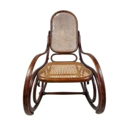 Pamono Art Nouveau Rocking Chair by Michael Thonet for Thonet Brothers, Austria, 1904 New