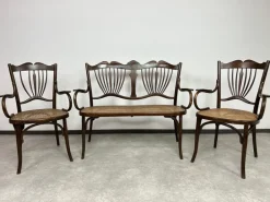 Pamono Art Nouveau Seating Group from Fischel Austria, 1920s, Set of 5 Online
