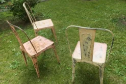 Pamono Art Nouveau Tolix Bistro Garden Chairs, Set of 3