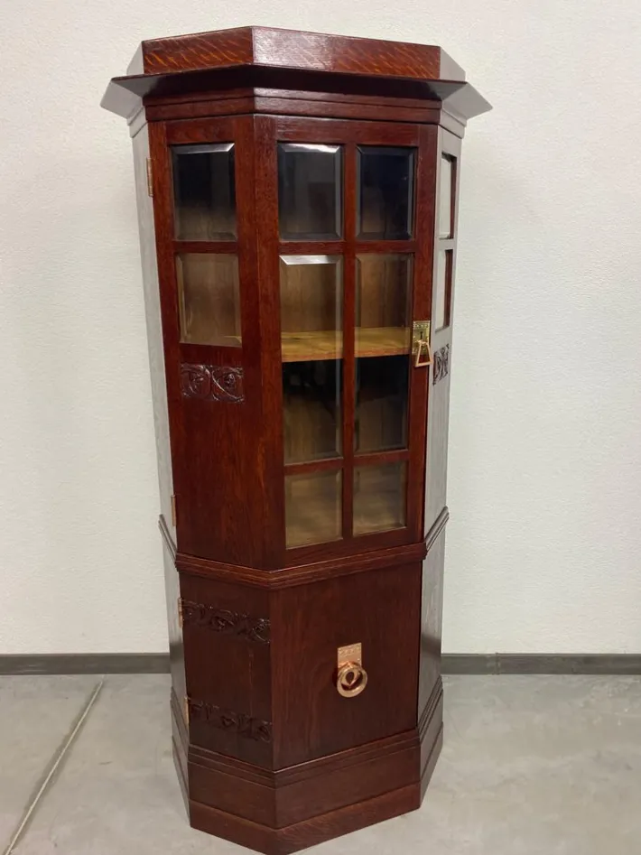 Pamono Art Nouveau Vitrines in the style of Joseph Maria Olbrich, 1890s-1910s, Set of 2 Hot