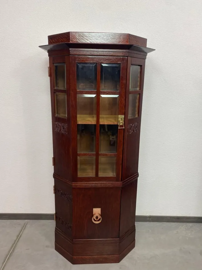 Pamono Art Nouveau Vitrines in the style of Joseph Maria Olbrich, 1890s-1910s, Set of 2 Hot