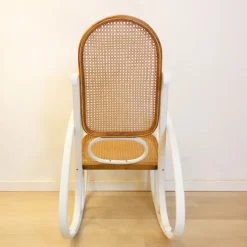 Pamono Art Nouveau Wicker Rocking Chair, Spain, Late 19th Century