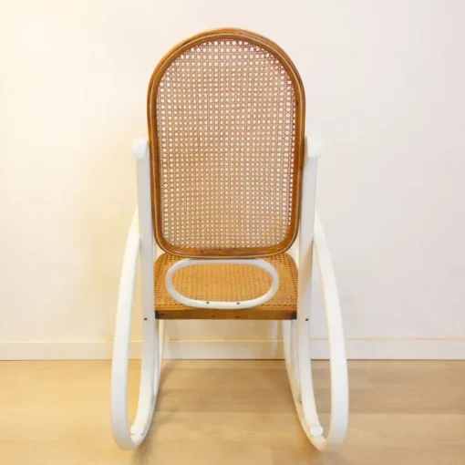 Pamono Art Nouveau Wicker Rocking Chair, Spain, Late 19th Century