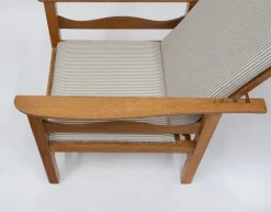 Pamono Arts & Crafts Reclining Chair in Oak by Ambrose Heal for Heals, 1890s Hot