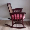 Pamono Arts and Crafts Mahogany Bergere Seat and Back Rocking Chair, 1890s Online