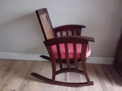 Pamono Arts and Crafts Mahogany Bergere Seat and Back Rocking Chair, 1890s Online