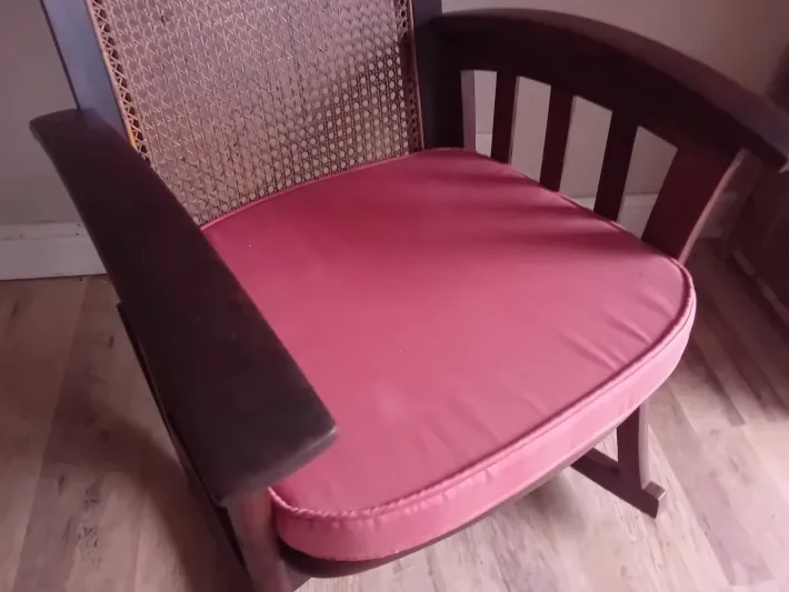 Pamono Arts and Crafts Mahogany Bergere Seat and Back Rocking Chair, 1890s Online