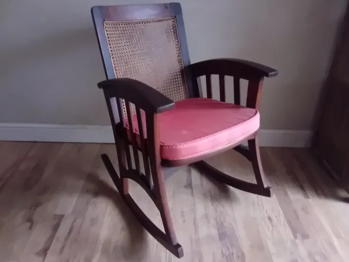 Pamono Arts and Crafts Mahogany Bergere Seat and Back Rocking Chair, 1890s Online