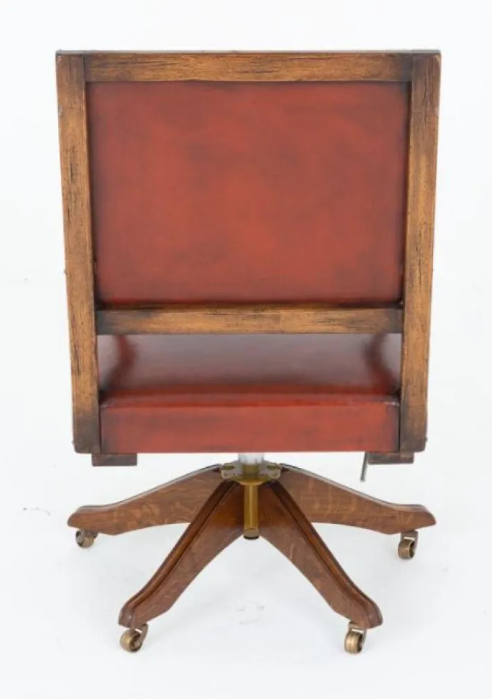 Pamono Arts and Crafts Swivel Desk Chair in Oak, 1920s Outlet