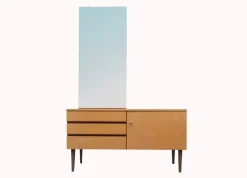 Pamono Ash Dressing Table with Mirror, 1960s