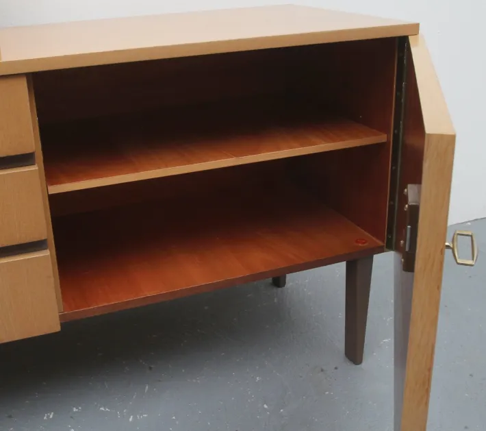 Pamono Ash Dressing Table with Mirror, 1960s