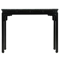 Pamono Asian Console in Lacquered Wood with Jade Green Marble Top Clearance