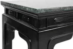 Pamono Asian Console in Lacquered Wood with Jade Green Marble Top Clearance