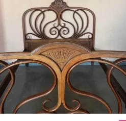 Pamono Austrian Bentwood Queen Bed by Jacob & Josef Kohn, 1900s Hot