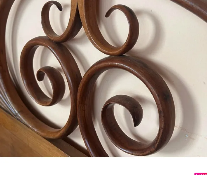 Pamono Austrian Bentwood Queen Bed by Jacob & Josef Kohn, 1900s Hot