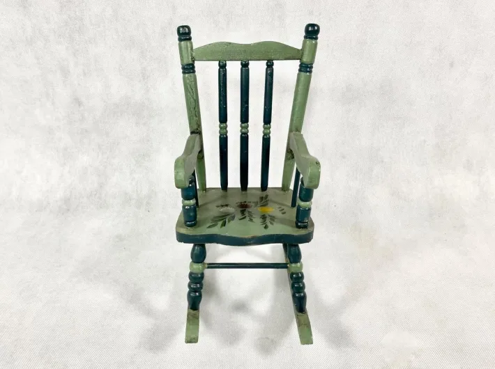 Pamono Austrian Painted Folk Art Rocking Chair, 1960s Outlet