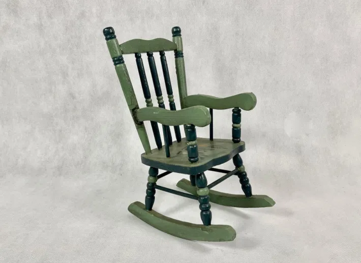 Pamono Austrian Painted Folk Art Rocking Chair, 1960s Outlet