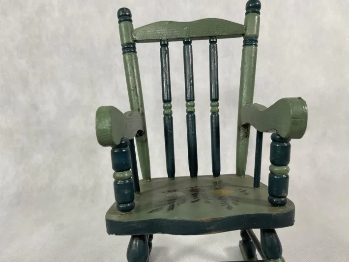 Pamono Austrian Painted Folk Art Rocking Chair, 1960s Outlet