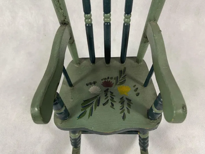 Pamono Austrian Painted Folk Art Rocking Chair, 1960s Outlet