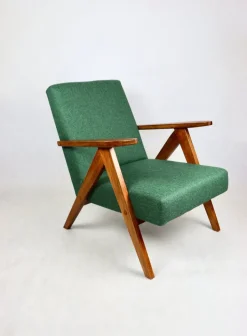 Pamono B-310 VAR Armchair in Green Herringbone Tweed, 1970s Online