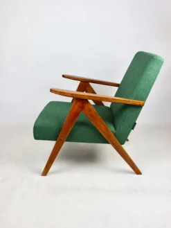 Pamono B-310 VAR Armchair in Green Herringbone Tweed, 1970s Online