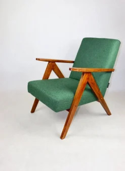 Pamono B-310 VAR Armchair in Green Herringbone Tweed, 1970s Online