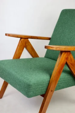 Pamono B-310 VAR Armchair in Green Herringbone Tweed, 1970s Online