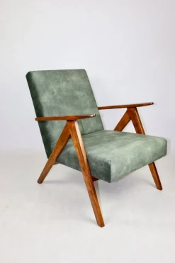 Pamono B-310 VAR Armchair in Olive Velvet, 1975 Clearance