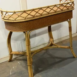 Pamono Bamboo and Cane Oval Dressing Table Sale
