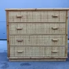 Pamono Bamboo and Rattan Chest of Drawers, Italy, 1950s Best