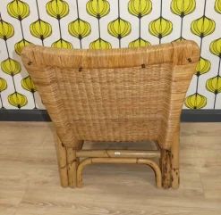 Pamono Bamboo and Rattan Lounge Chair from Arco, 1960s Online