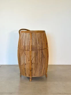 Pamono Bamboo Bar Cabinet, 1970s Hot
