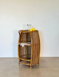Pamono Bamboo Bar Cabinet, 1970s Hot