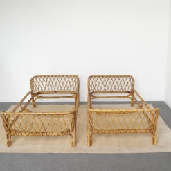 Pamono Bamboo Bed attributed to Franca Helg, 1960s
