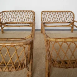 Pamono Bamboo Bed attributed to Franca Helg, 1960s