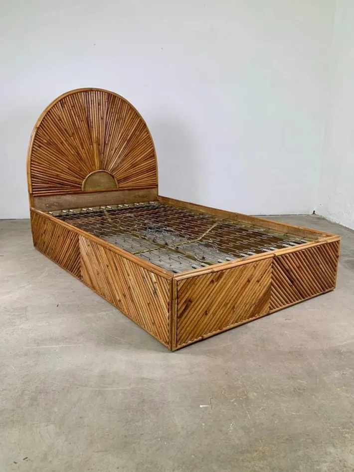 Pamono Bamboo Bed, Italy, 1960s Discount