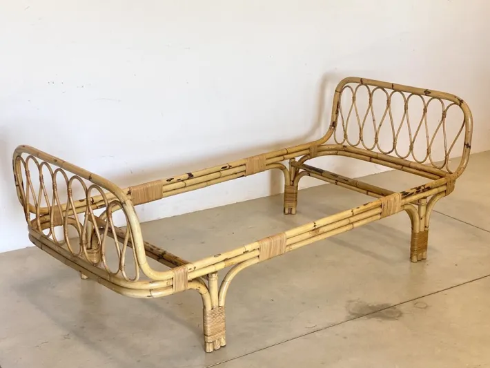 Pamono Bamboo Bed, 1970s Sale