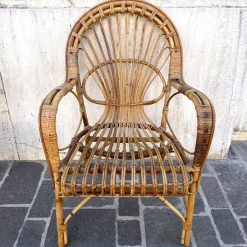 Pamono Bamboo Coffee Table and Chairs, 1960s, Set of 3 Hot