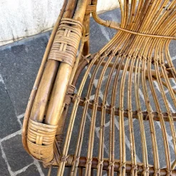 Pamono Bamboo Coffee Table and Chairs, 1960s, Set of 3 Hot