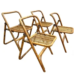 Pamono Bamboo Folding Chair from Dal Vera, Italy, 1950s Discount