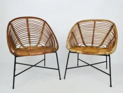 Pamono Bamboo Furniture Set, 1970s, Set of 4 New