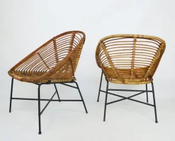 Pamono Bamboo Furniture Set, 1970s, Set of 4 New