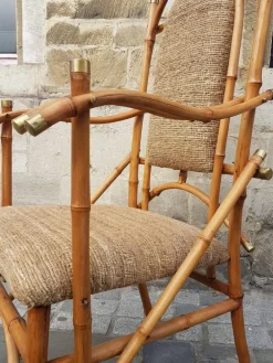 Pamono Bamboo Living Room Set by Giusto Puri Purini, 1950s, Set of 10 Online