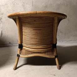 Pamono Bamboo Rattan Lounge Chairs from Rausch, Set of 3 Sale