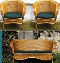 Pamono Bamboo Rattan Lounge Chairs from Rausch, Set of 3 Sale
