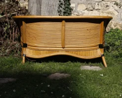 Pamono Bamboo Rattan Lounge Chairs from Rausch, Set of 3 Sale